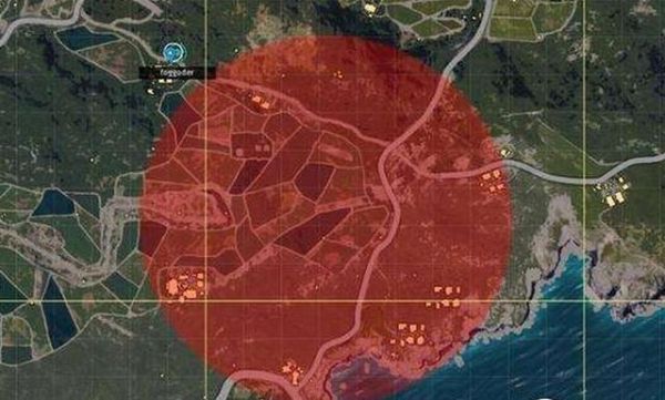 荒野行动中地图红色圈（荒野的召唤地图上的红色区域）