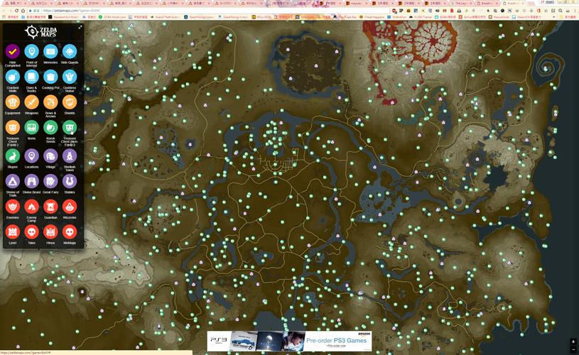 塞尔达荒野新地图（塞尔达荒野 地图）